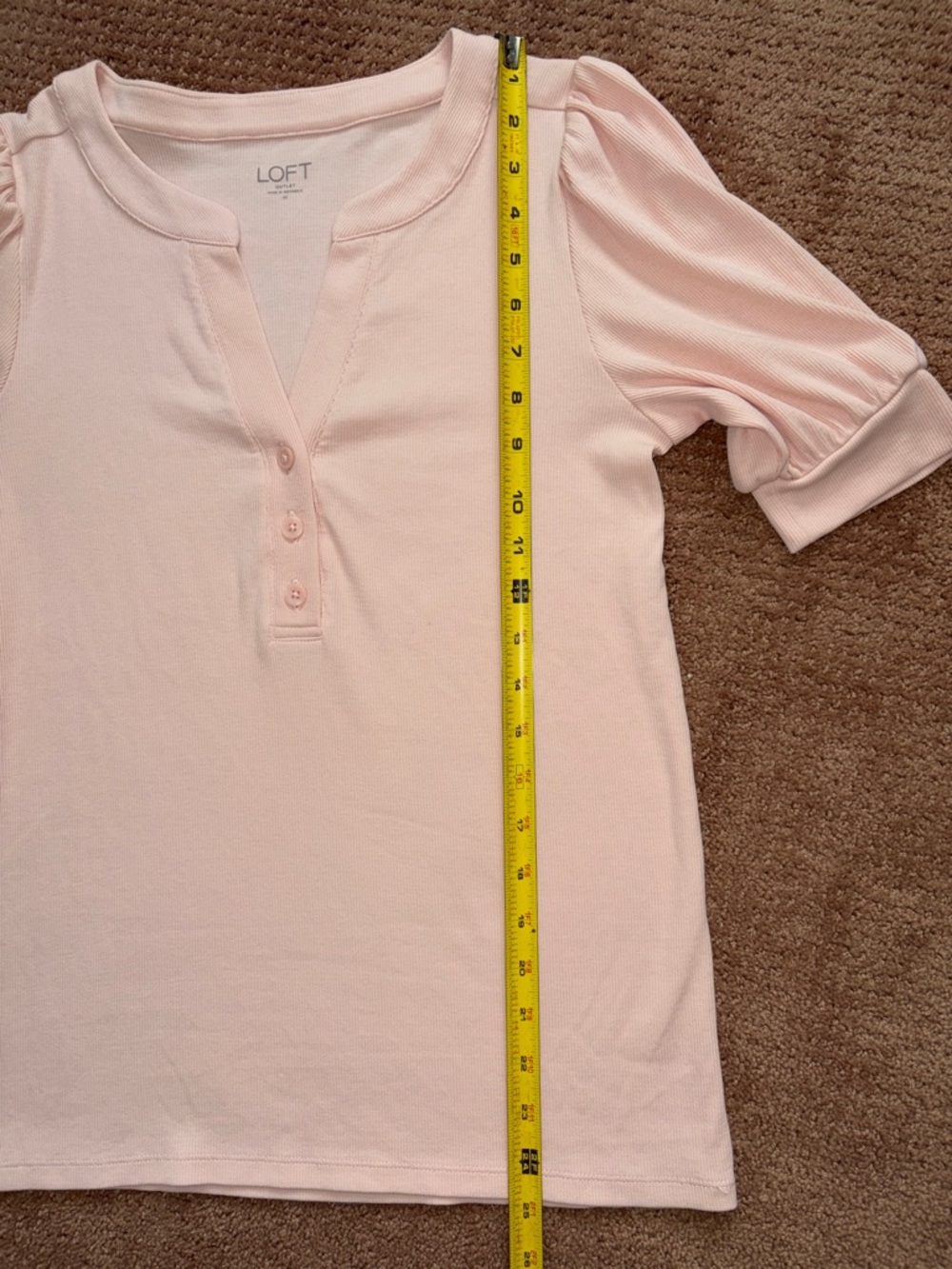 Loft Ribbed Henley Blouse - Picture 4 of 6
